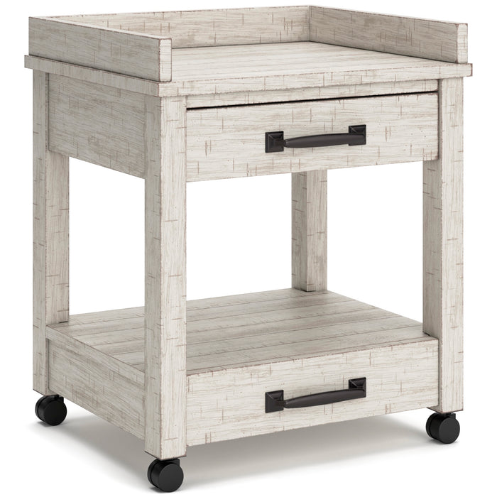 Whitewash Printer Stand - Adams Furniture