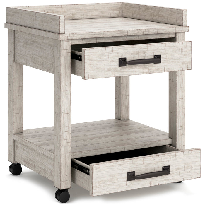 Whitewash Printer Stand - Adams Furniture