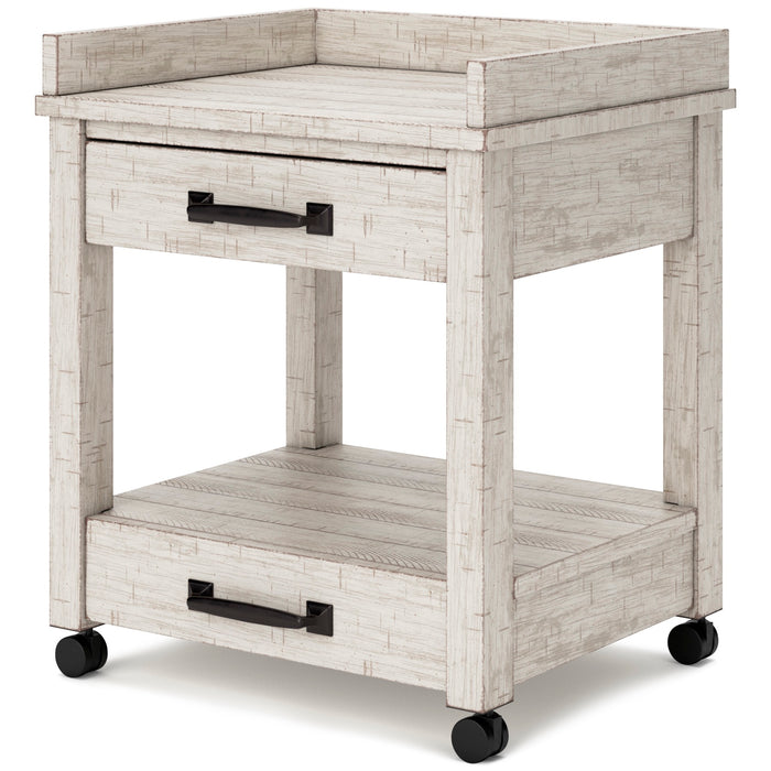 Whitewash Printer Stand - Adams Furniture