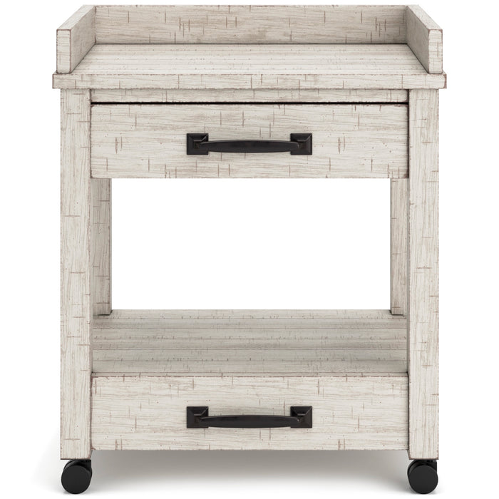 Whitewash Printer Stand - Adams Furniture
