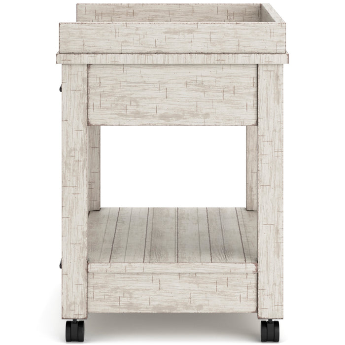 Whitewash Printer Stand - Adams Furniture
