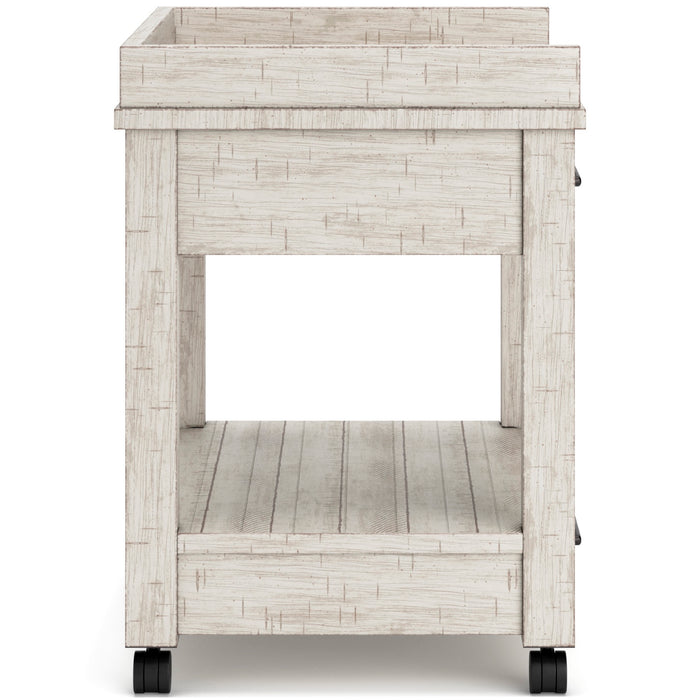 Whitewash Printer Stand - Adams Furniture