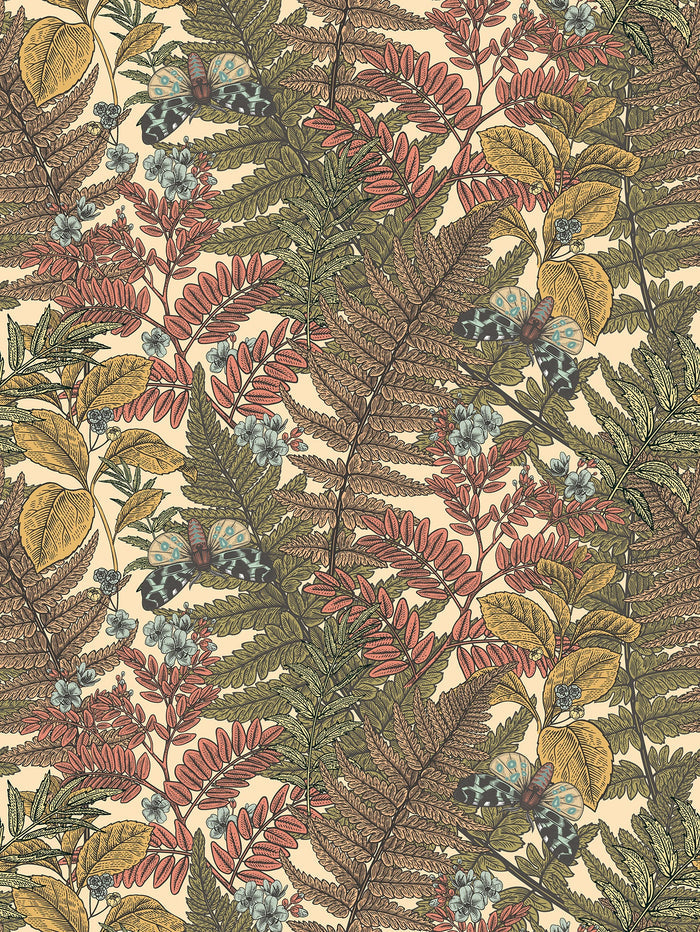 Wild Ferns Wallpaper - Warm Spice