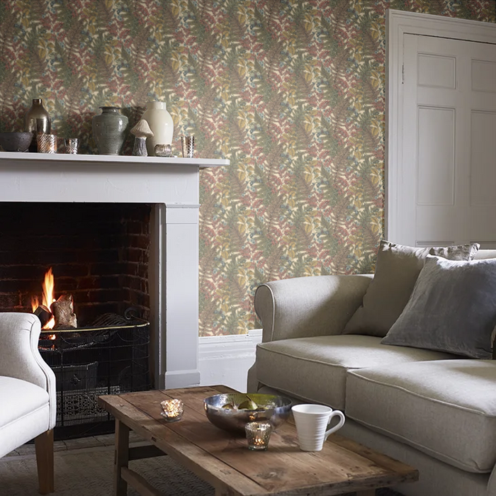 Wild Ferns Wallpaper - Warm Spice
