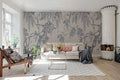 Wisteria Tree - Blue - Custom Sized Wallpaper Mural (per m2)