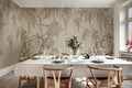 Wisteria Tree - Sand - Custom Sized Wallpaper Mural (per m2)
