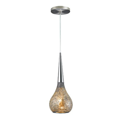 Woodbridge Lighting 13523STN-M30MIR Torine 1-Light Mid Pendant, Satin Nickel