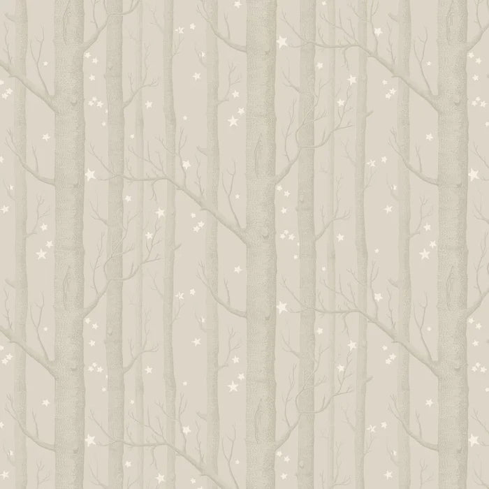 Woods and Stars Wallpaper - Grey