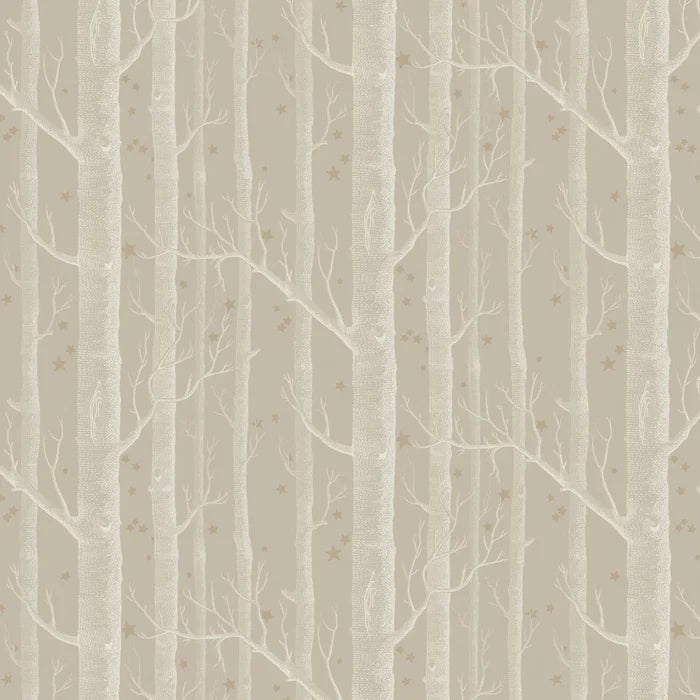 Woods and Stars Wallpaper - Linen