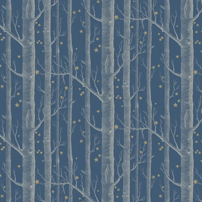Woods and Stars Wallpaper - Midnight