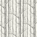 Woods Wallpaper - Cole & Son - Black/White