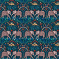 Zambezi Wallpaper - Navy