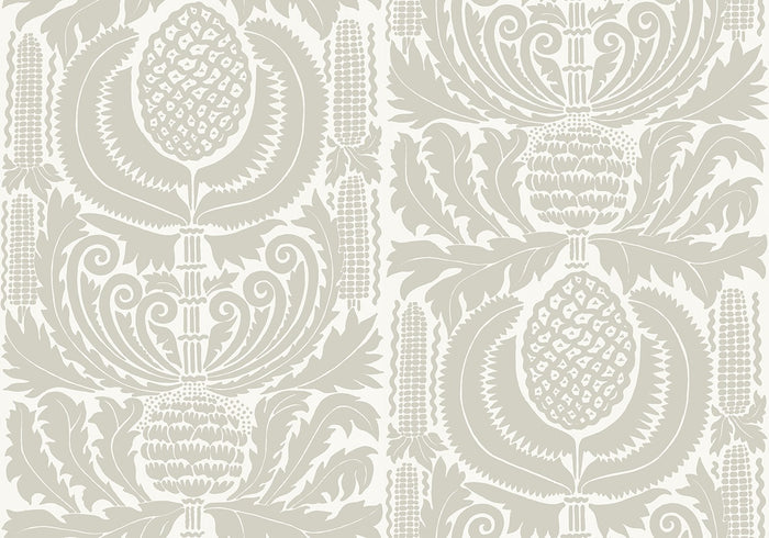 Zappa - Custom Sized Wallpaper Mural (per m2) - White