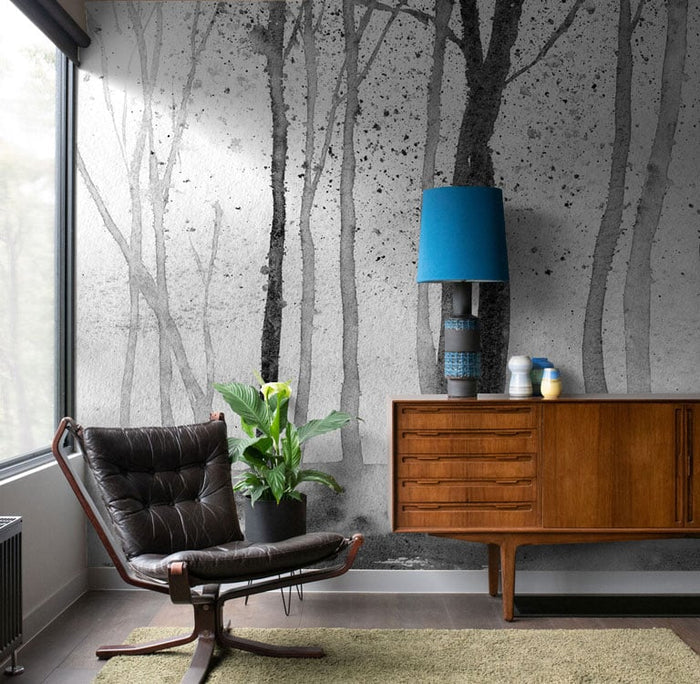 Zephyr - Custom Sized Wallpaper Mural (per m2) - Monochrome