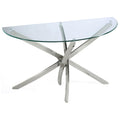 Zila Demilune Sofa Table, Occasional Tables, Magnussen Home - Adams Furniture